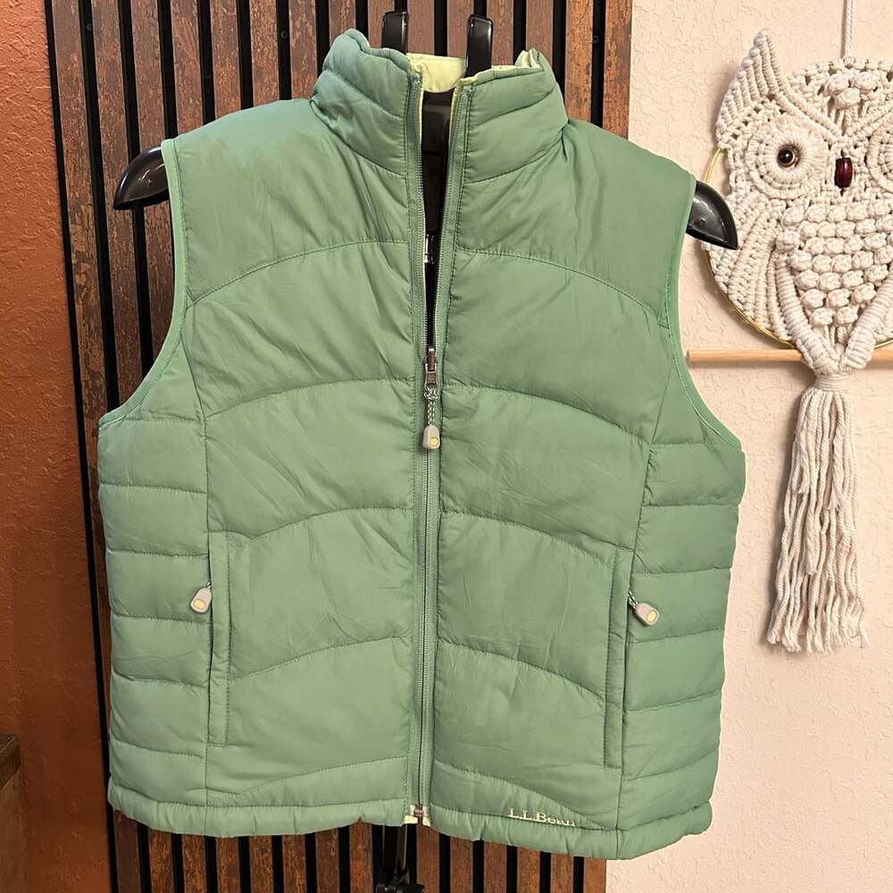 L.L. Bean Reversible Puffer Vest Green